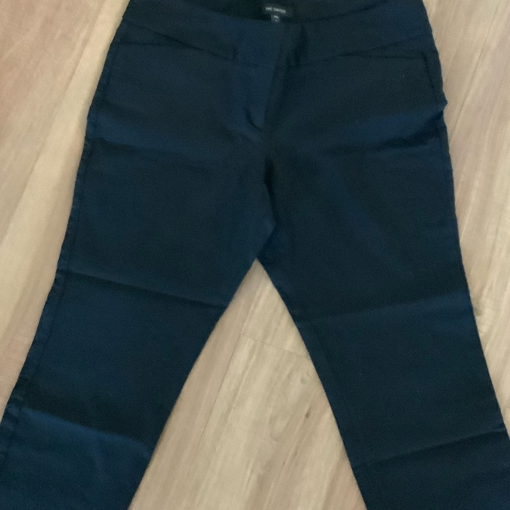 The Limited Navy Straight-Leg Stretch Jeans